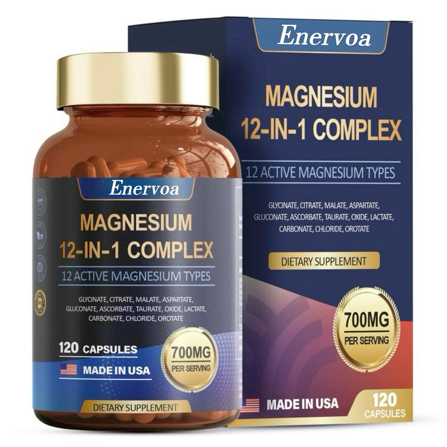 Enervoa 12-in-1 Magnesium Complex 700mg