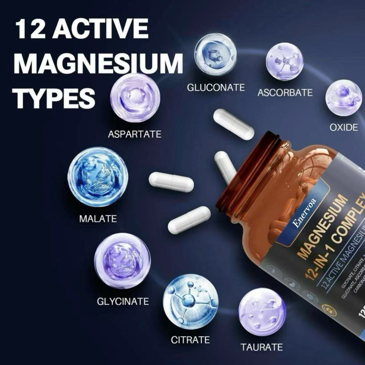 Enervoa 12-in-1 Magnesium Complex 700mg
